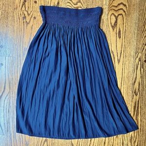 Navy blue knee length skirt